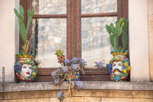 Traditional handcraft pottery at Taormina