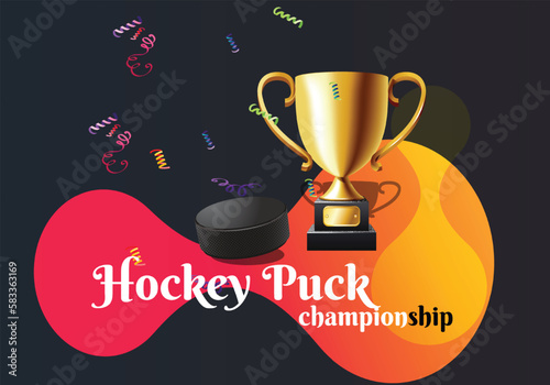 Ice hockey pucks Vector, Template, competition,banner Design , sport events,advertising, championship of Bowling Ball, 3D illustration,tournament, poster, flayer,vector.