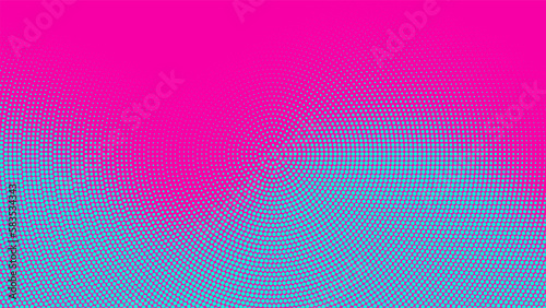 Halftone dots abstract background. Wavy dotted texture.