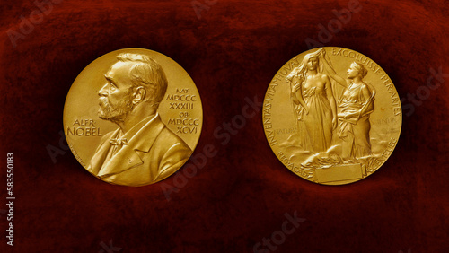 Nobel Prize Medal on a Velvet background