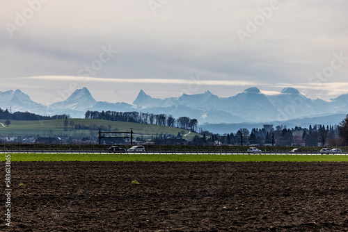 panorama eiger mönch jungfrau berner alpen schweizer berge