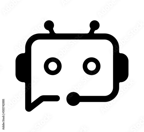 AI chat bot vector icon illustration