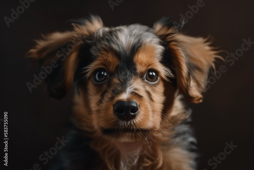 Portrait of an adorable mixed breed puppy