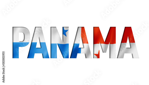 panama flag text font
