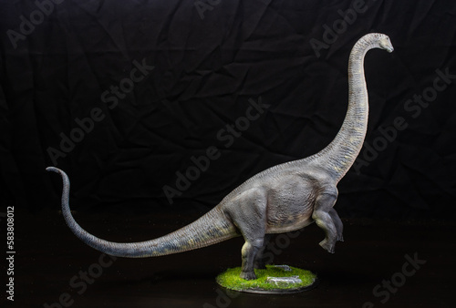 The Brontosaurus dinosaur in the dark