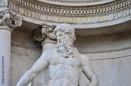 Detail of the Trevi Fountain, Rome