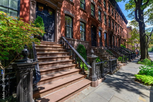 Famous Perry street in the West Village in the New York City