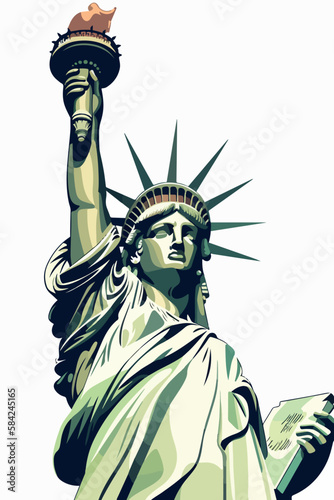 statue of liberty city vector