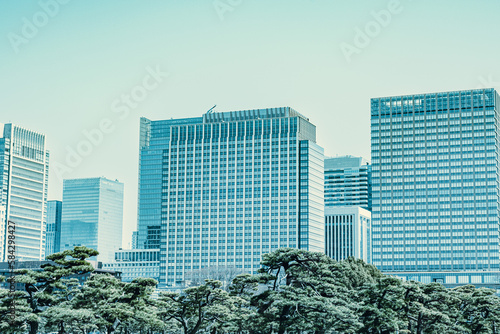 Tokyo Marunouchi Business Buildings. The headquarters of some of Japan's largest companies are located near Tokyo Station.