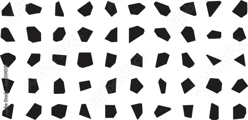 Abstract Shape Black Set of 50 Set 