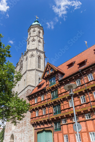 Old weigh building and tower of the Andreas church in Braunschweig, Germany