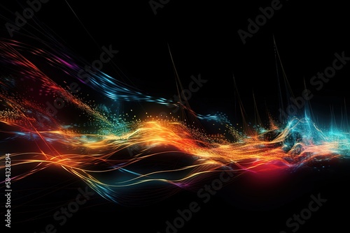 Abstract Image Of Light Trail, Generative AI