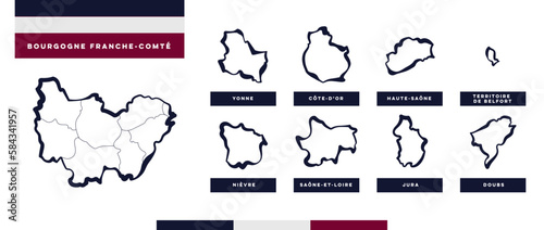 Régions et départements de Bourgogne-Franche-Comté
