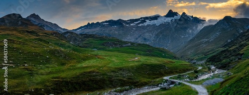 Beautiful mountainous landscape of Mont Blanc