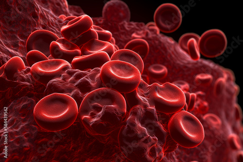 Platelets forming a blood clot, AI Generative