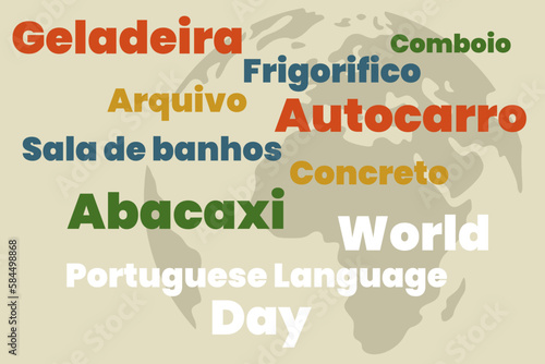 Illustration vector graphic of world portuguese language day