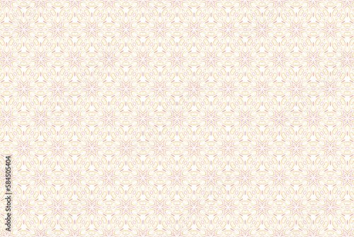 Geometric seamless pattern of pink and gold color ethnic motifs for wallpapers and background.