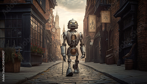 robot cyborg for battle generative ai