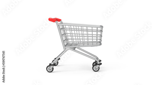 shopping cart isolated on white