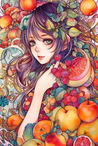 Fruits girl (i.e. a young, unmarried woman)