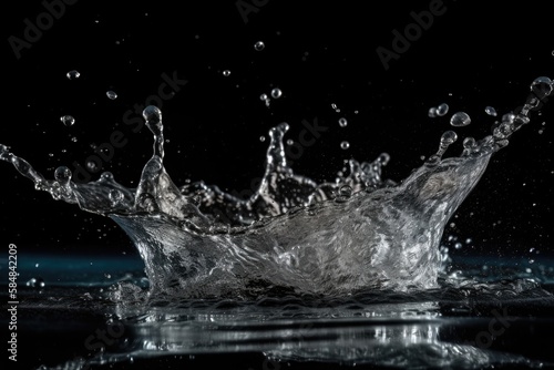 water splash of front. Generative AI