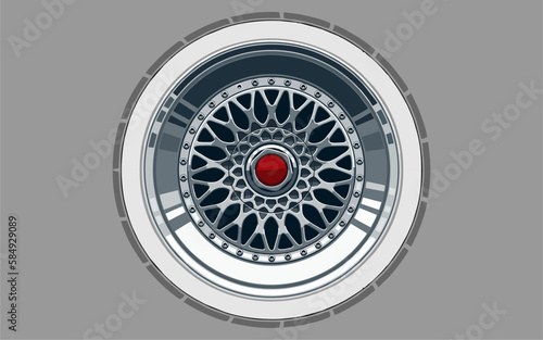 wheels gold silver, Car Wheel 3D illustration, Car wheel, set. Realistic design. Vector illustration