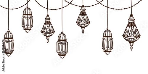 illustration of a islamic ramadan lantern
