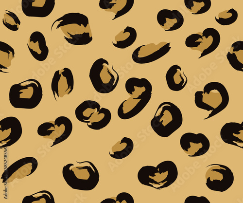 Seamless leopard pattern. Abstract exotic skin pattern.