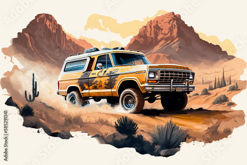 Wild West Wheels: A Generative AI Tribute to the 1979 Ford Bronco.