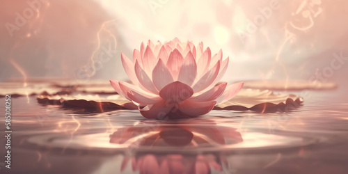 a transparent body sitting in lotus posistion, meditating Generative AI