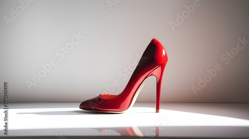 red high heel footwear fashion female style by Generative AI