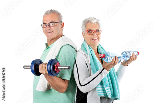 vitale Senioren beim Fitnesstraining