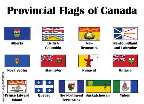 All Flags of regions of Canada