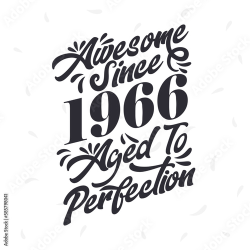 Born in 1966 Awesome Retro Vintage Birthday, Awesome since 1966 Aged to Perfection