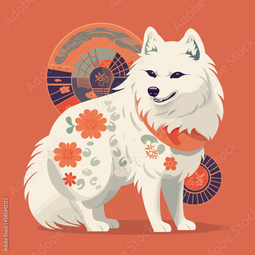 Biały Japoński pies, szpic