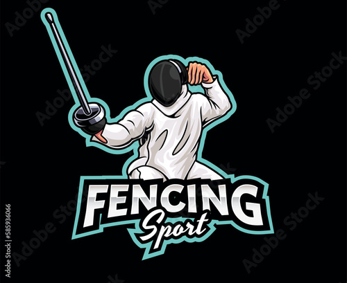 Fencing Sport Mascot Logo Design