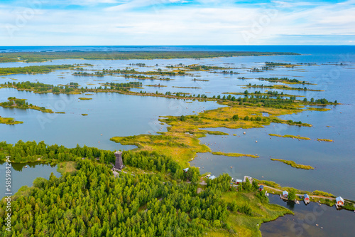 Panorama view of Kvarken archipelago in Finland