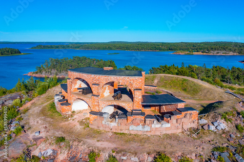 Notvikstornet tower at Bomarsund fortress at Aland islands in Finland
