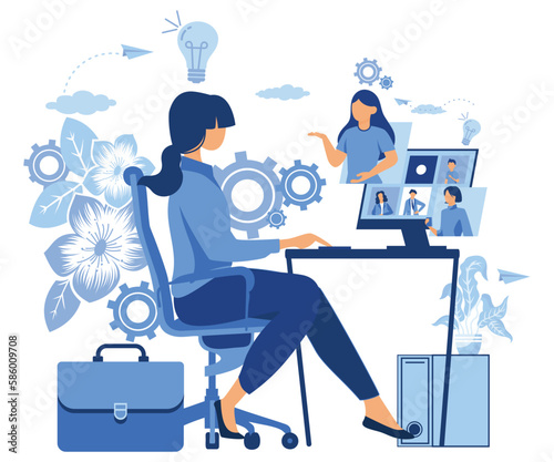 Hybrid work. hybrid clothing for work home or office employee choice. remote work from home or office selection of employees, flat vector modern illustration 