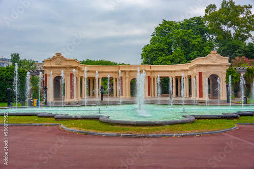 A fountain in the parque republica de abando in Bilbao, Spain