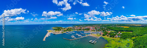 Aerial view of Borgholm in Sweden