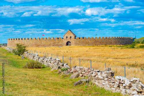 Panorama of Eketorp ring fortress in Sweden