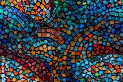 vibrant and intricate mosaic pattern created with Generative AI technology