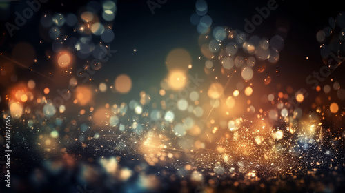 Shine confetti background. Illustration AI Generative