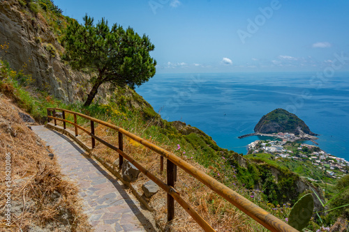 Panorama of Sant'Angelo town at Ischia island, Italy