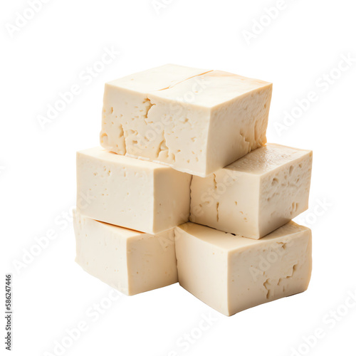 tofu isolated on a transparent background