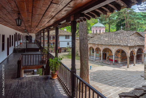 Detail of a church situated inside of the troyan monastery in Bulgaria