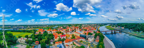 Panorama view of the old town of Kuanas, Lithuania