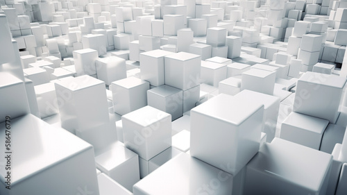 abstract background with cubes 3d render