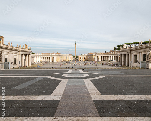 Rome, Italy - September 15, 2021: St. Peter's Square, Piazza San Pietro in Vatican City